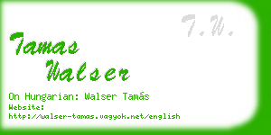 tamas walser business card