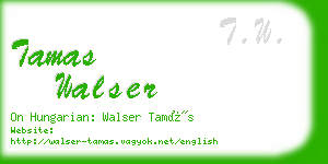 tamas walser business card